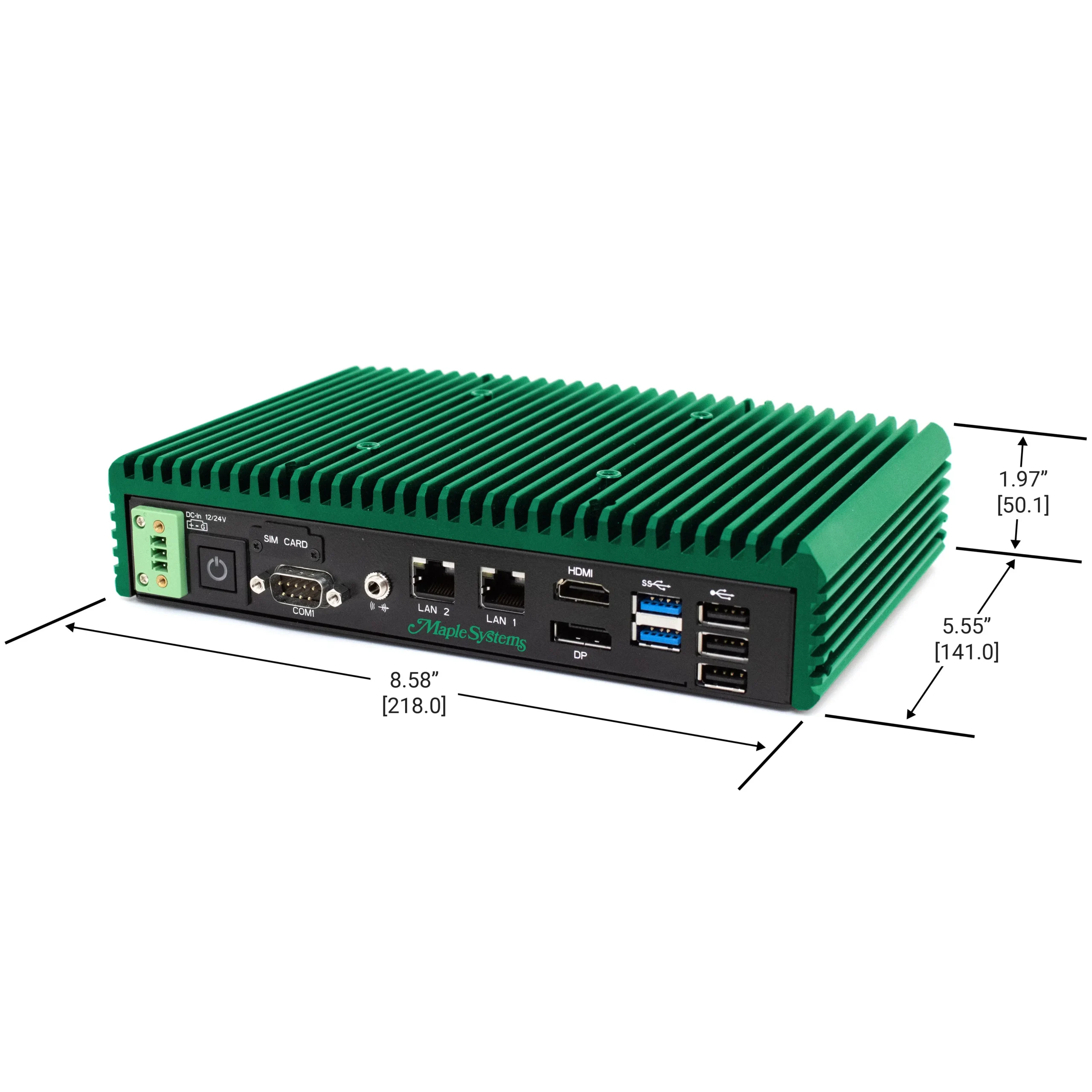 Industrial Box PC | fanless, 4GLTE, extended operating temperature range - Dimensional View
