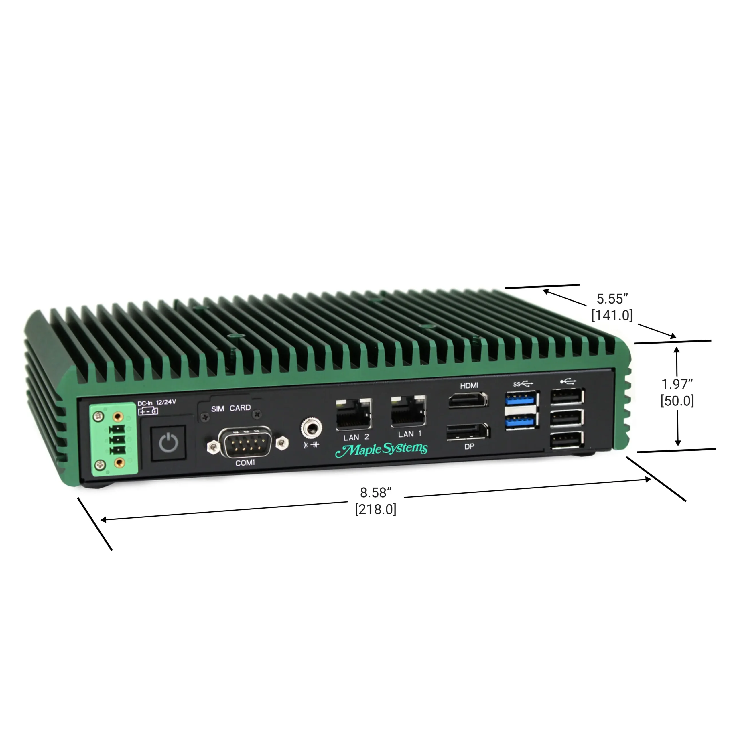 IPC2411A_Dimension-view Industrial Box PC | fanless, extended operating temperature range - Dimensional View