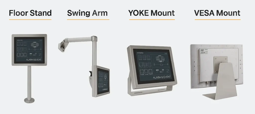 Enhanced-Ergonomics-2-1 Waterproof Panel PC Mount Options