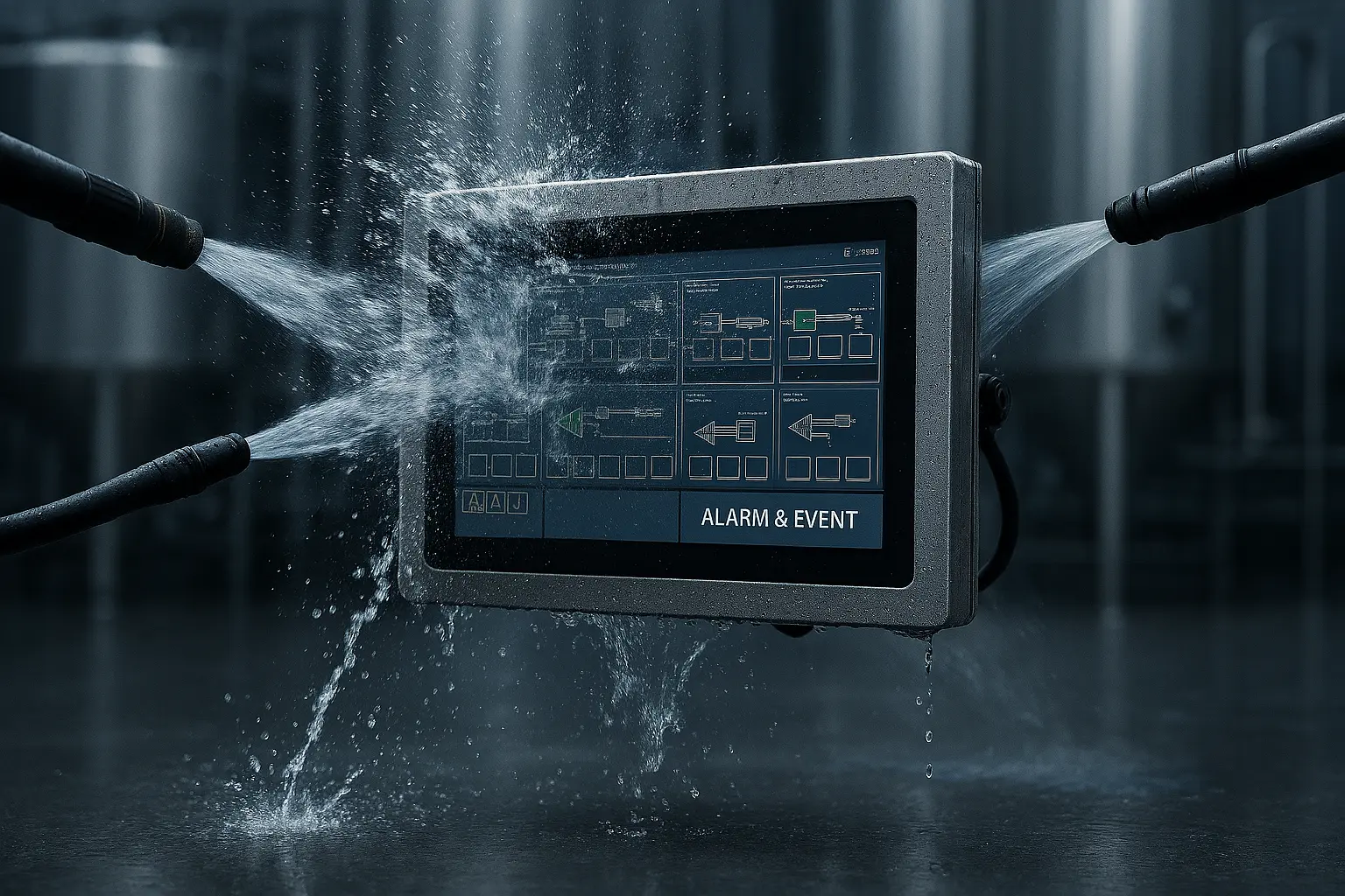 Waterproof panel pc, Industrial waterproof panel pc, food and beverage, gas and oil, pharmaceutical, agriculture,