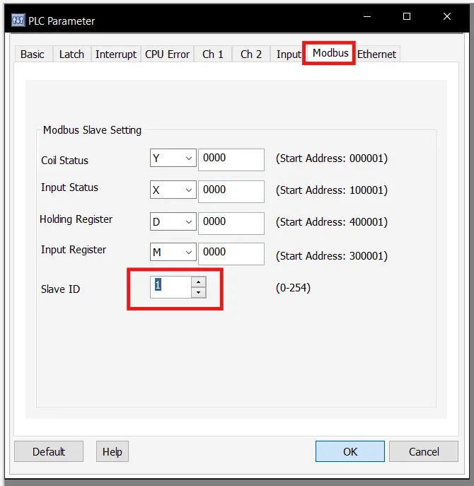Ensuring the Modbus slave settings are correct in MapleLogic
