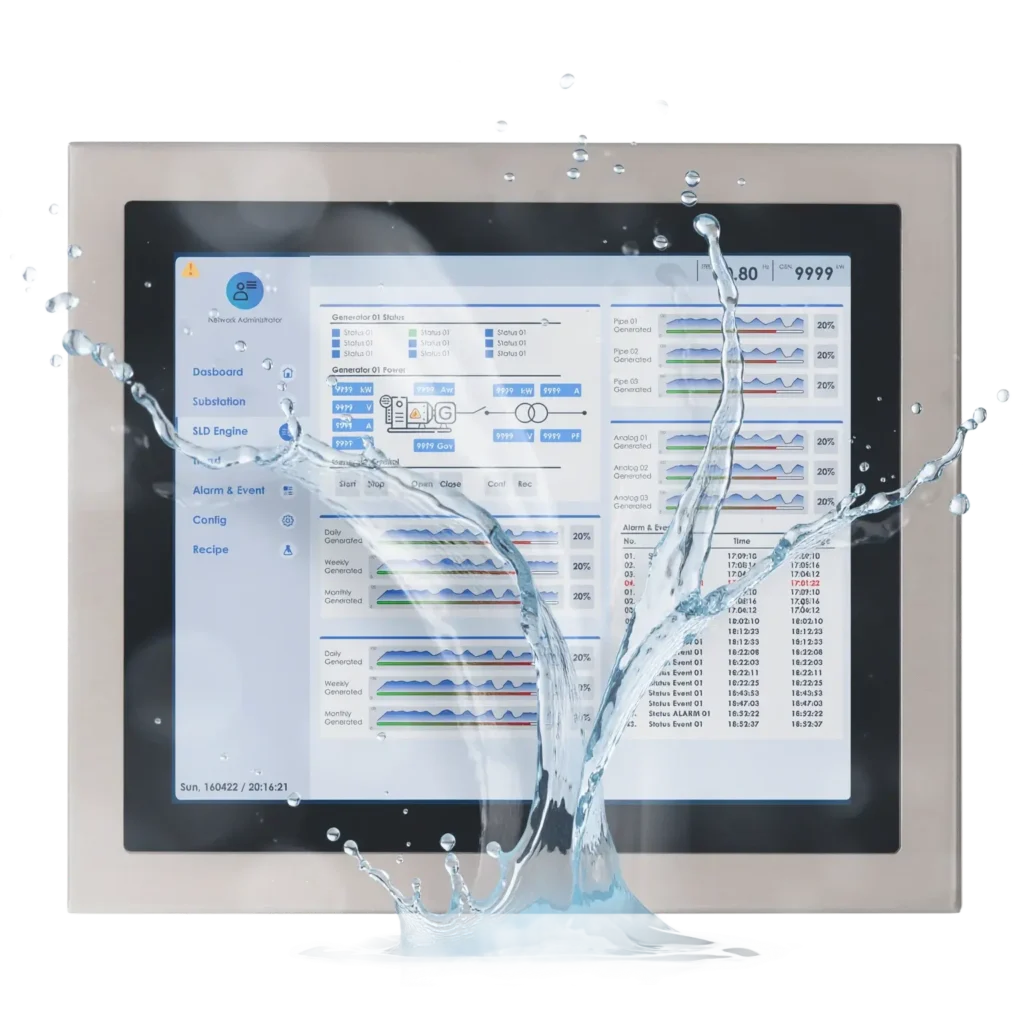 Waterproof-PC- PC8100AP Series Industrial Waterproof Panel PC