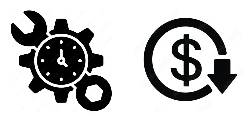 Panel PC downtime and cost graphic