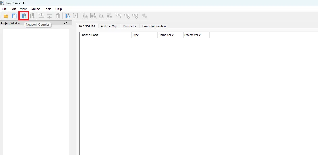 Adding a Coupler in EBPro Online Simulation project demonstrating how to connect Remote I/O to a Maple Systems HMI