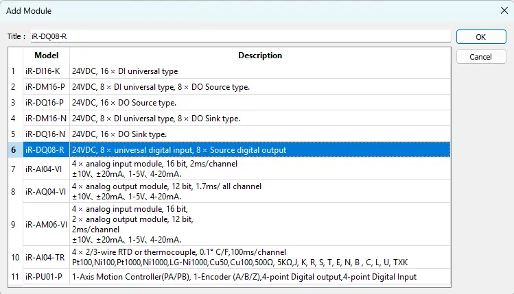 Adding a module in EBPro Online Simulation project demonstrating how to connect Remote I/O to a Maple Systems HMI