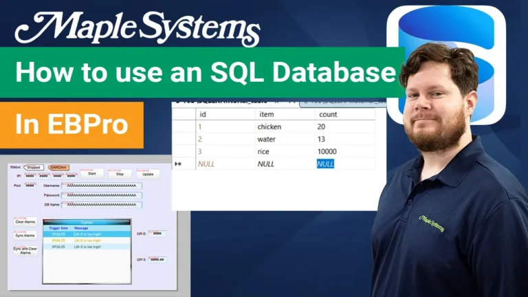 Cover image for How to use SQL with a Maple Systems HMI