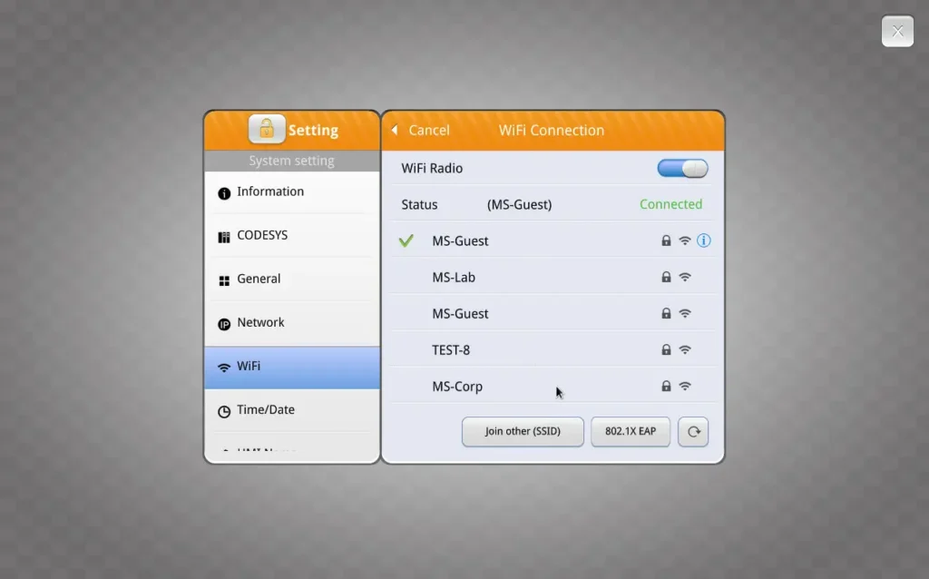 connected to wi-fi network connected to wi-fi network