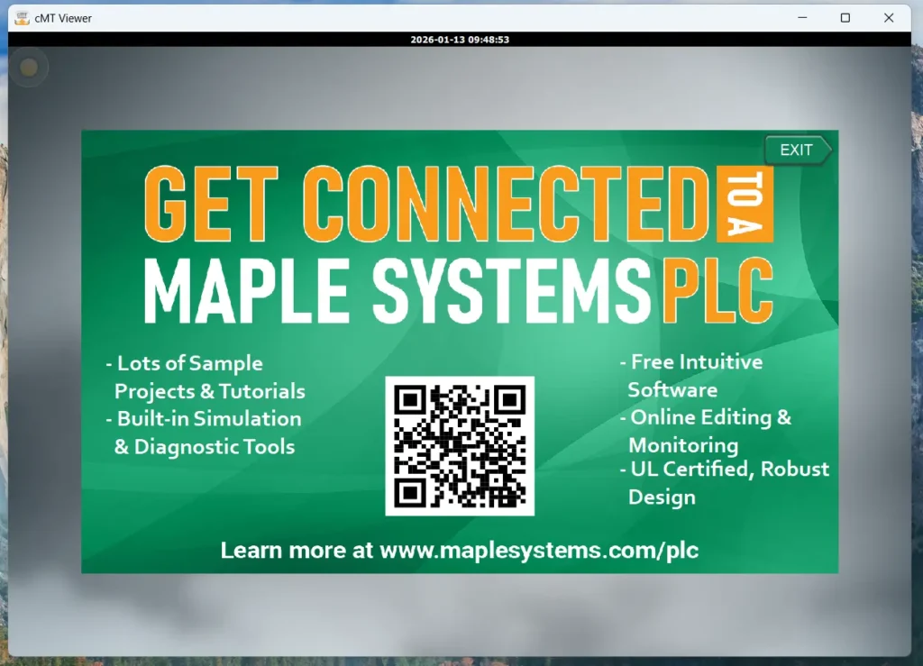 cMT Viewer connecting to a Maple Systems HMI