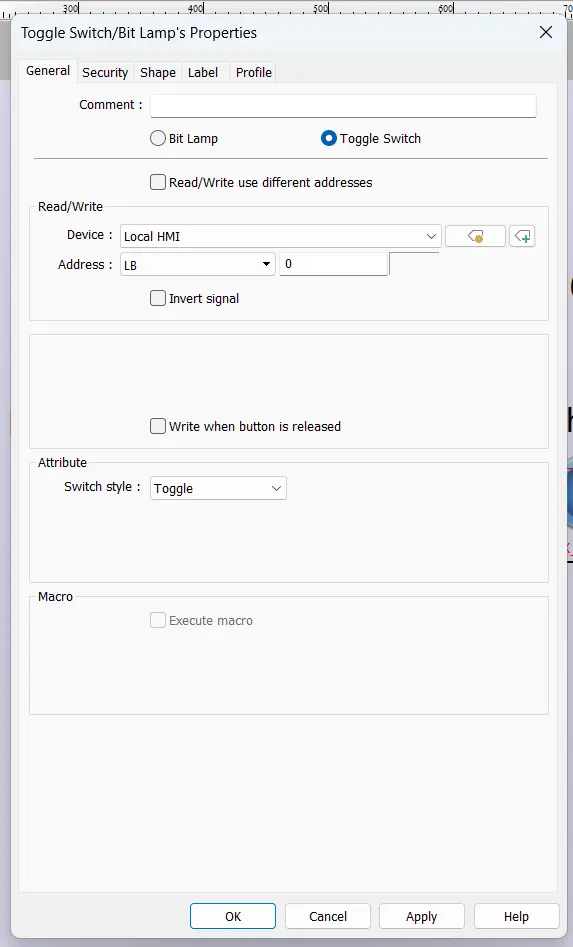 Toggle bit being set to LB-0