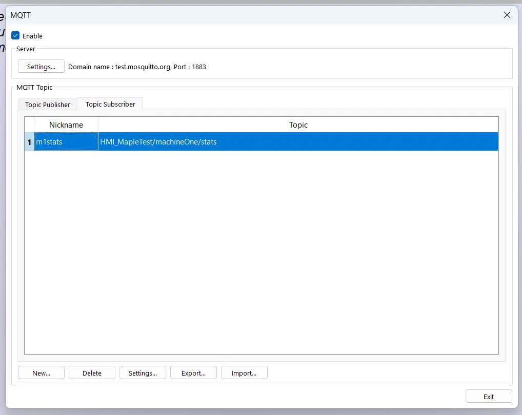 Subscribing to a topic in EBPro
