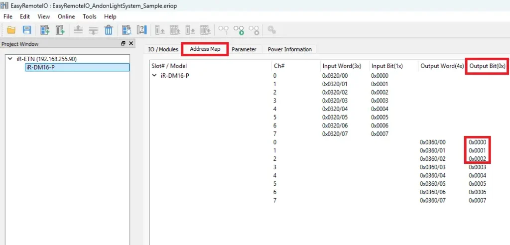 EasyRemoteIO Viewing Address Map EasyRemoteIO Viewing Address Map for Digital Outputs