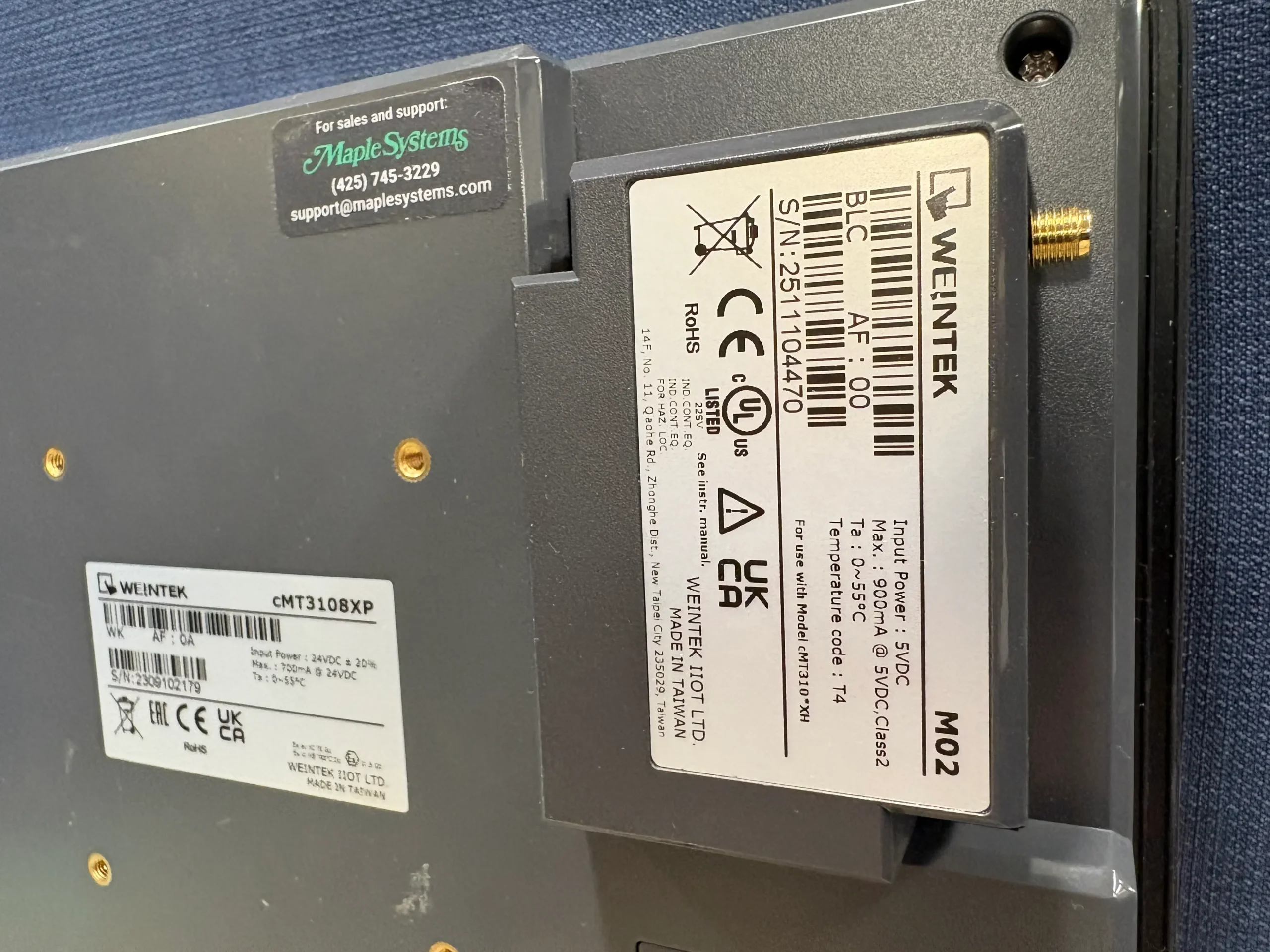 Attached Wi-Fi Module on back of HMI