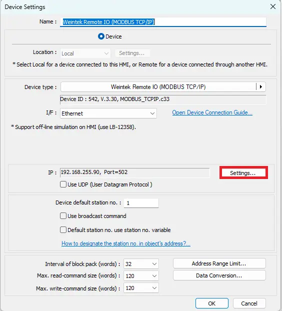 EBPro adding a new device for modbus tcp and viewing ethernet settings EBPro adding a new device for modbus tcp ip and viewing ethernet settings