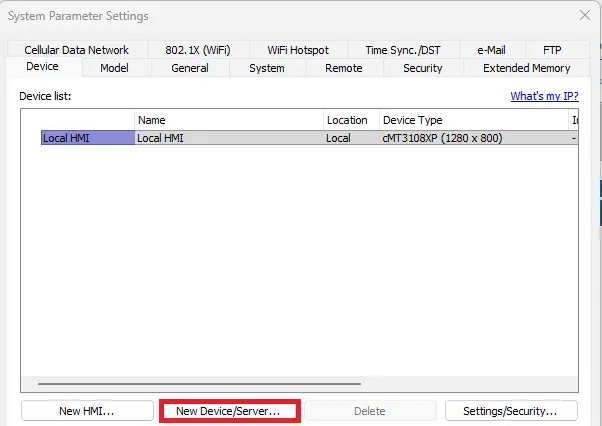 EBPro adding a new device EBPro adding a new device using cMT3108XP