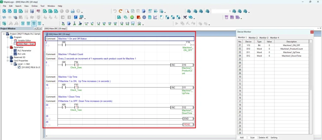 MapleLogic Main Scan Ladder Logic How to Connect a Maple Systems PLC to MQTT