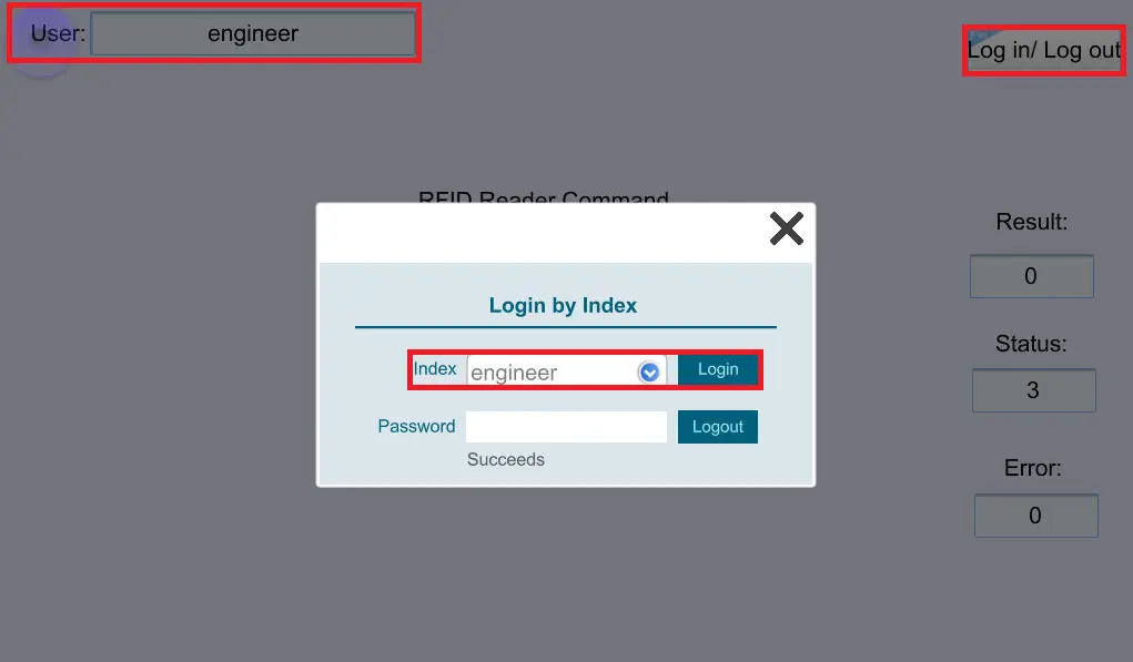 Online in EBPro and logging in as an engineer