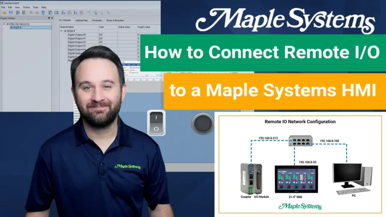 Cover image for How to Connect Remote I/O to a Maple Systems HMI tutorial