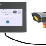 barcode scanner connected to Maple Systems HMI