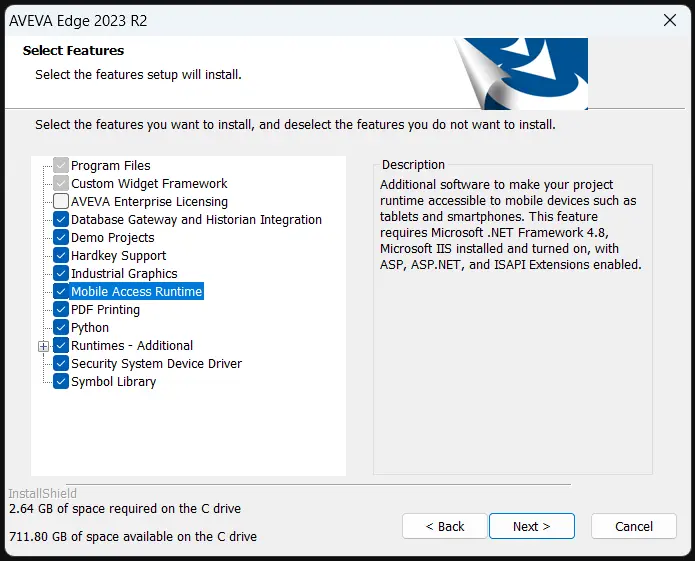 Choosing AVEVA Edge Features