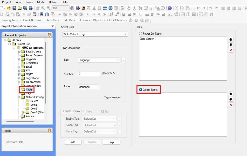 Making a Global MAPware-7000 tasks Making a Global MAPware-7000 tasks