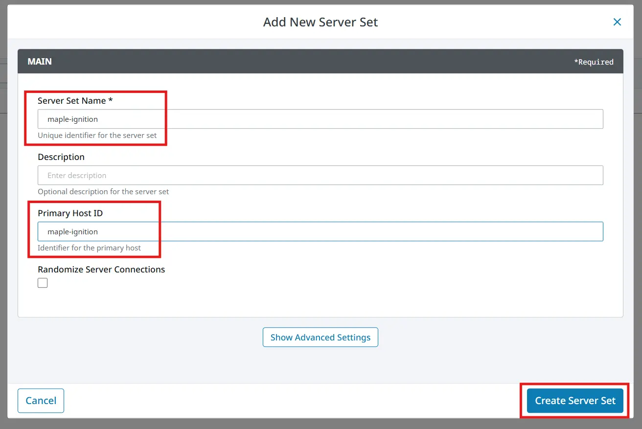 Naming our Ignition MQTT Server Set