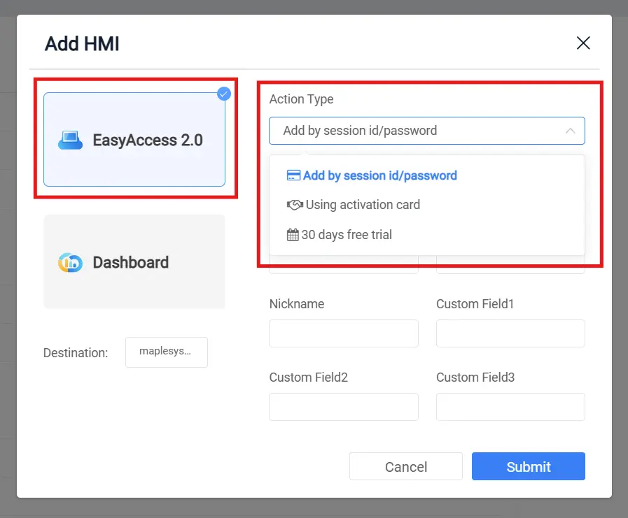 Choosing a method for adding our HMI