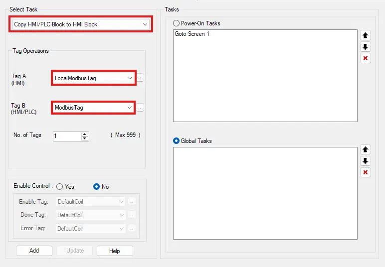 Transferring "Word" registers in MAPware-7000
