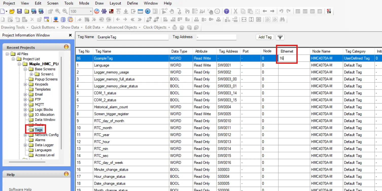 Specifying a Modbus Address in MAPware-7000