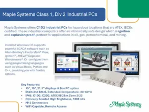CID2 PC Flyer Image Maple Systems Class I, Div 2 Industrial PCs