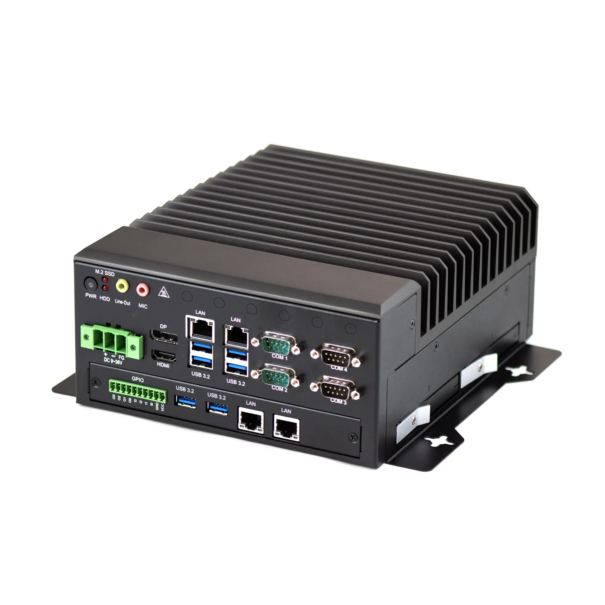 Maple Systems Heavy Duty IPC2360A Industrial Box PC with Intel 14th Gen i-Core Processors - 3qtr View with optional expansion
