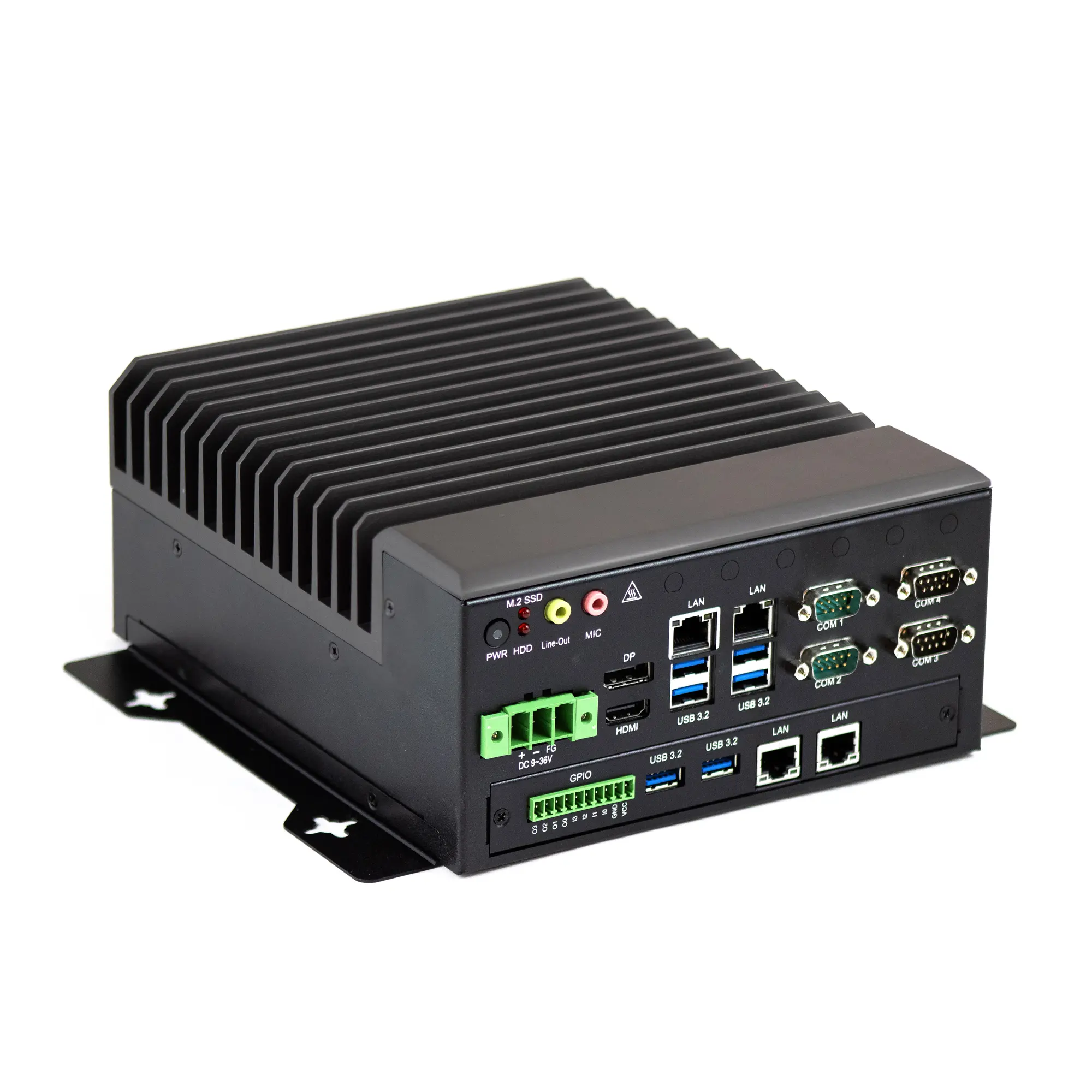 Maple Systems Heavy Duty IPC2360A Industrial Box PC with Intel 14th Gen i-Core Processors - 3qtr view with optional expansion