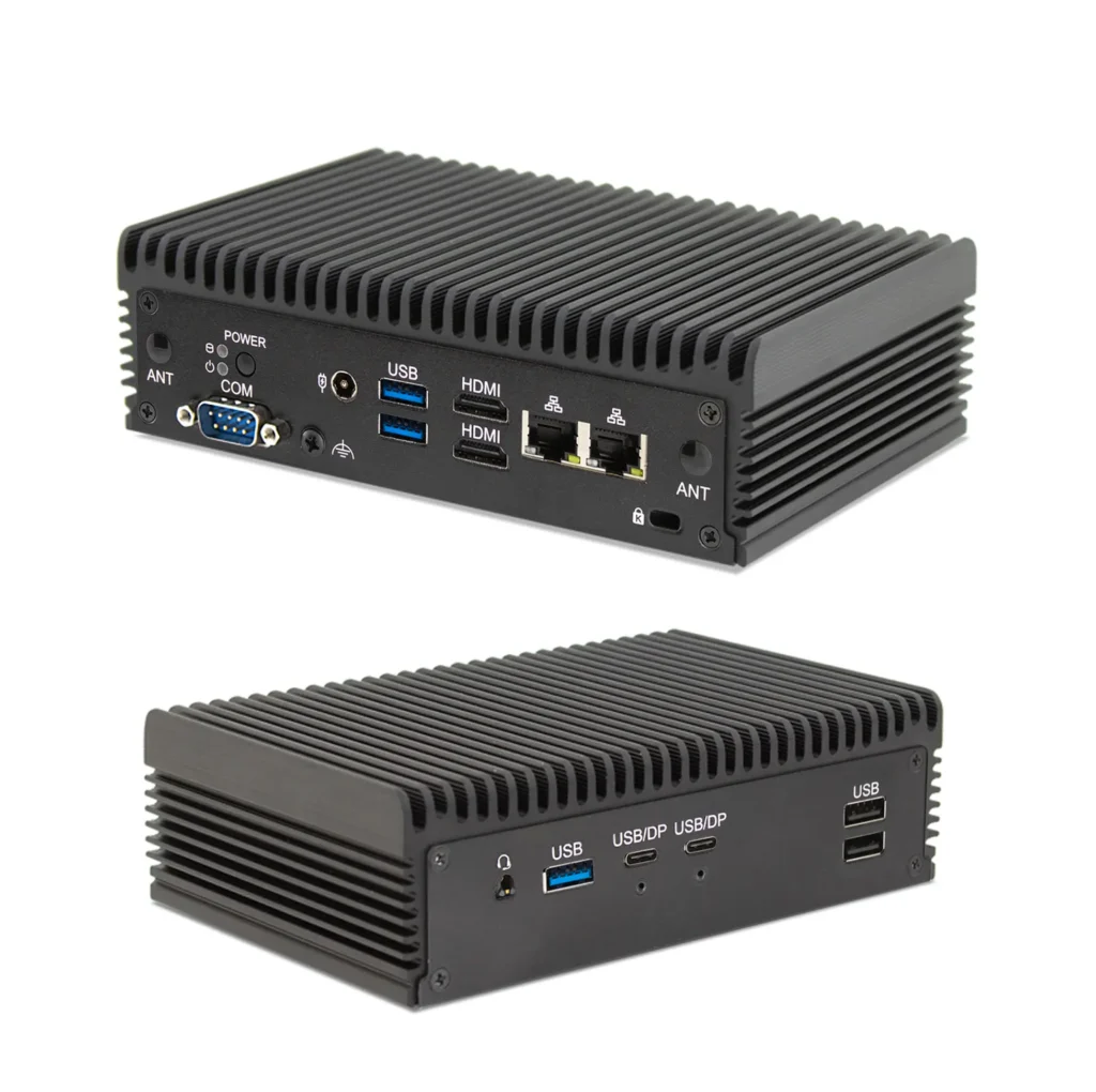 Maple Systems IPC2790A Mini PC with Meteor Lake-U Processor - Front and Rear IO combo view