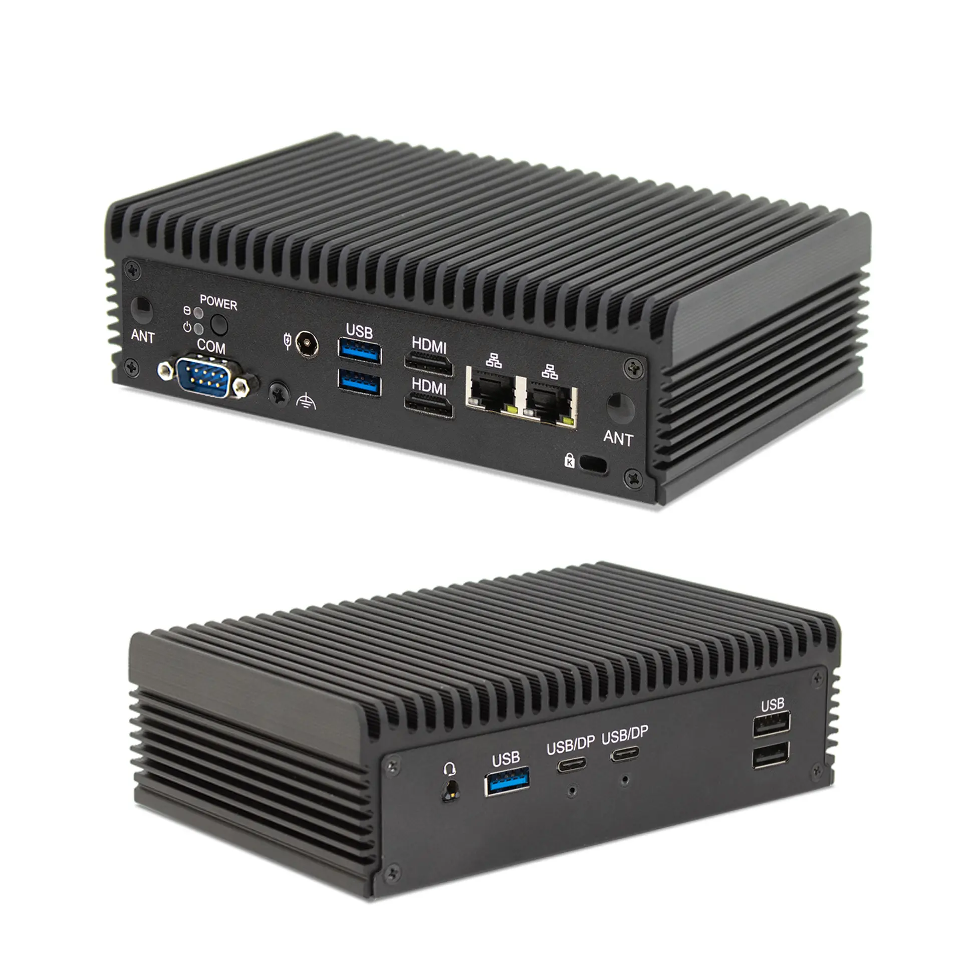 Maple Systems IPC2790A Mini PC with Meteor Lake-U Processor - Front and Rear IO combo view