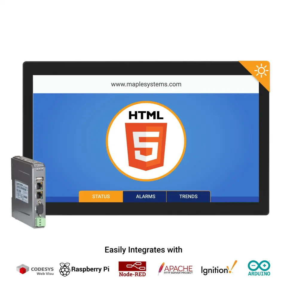 MON1021APH and cMT-FHDX-820W - 21.5" Web HMI Sunlight Readable Kit