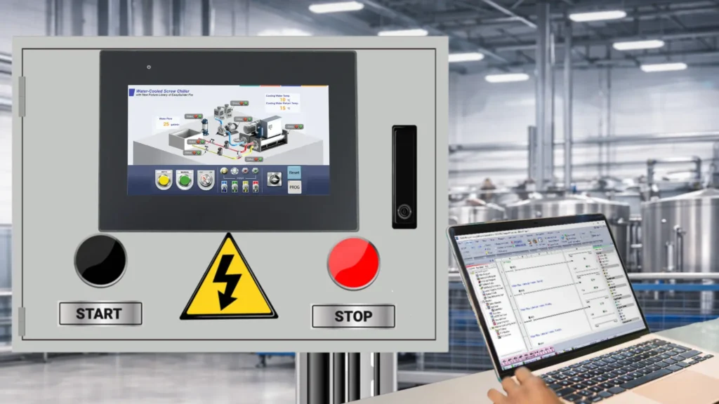 Maple HMI and CLICK PLC in industrial plant