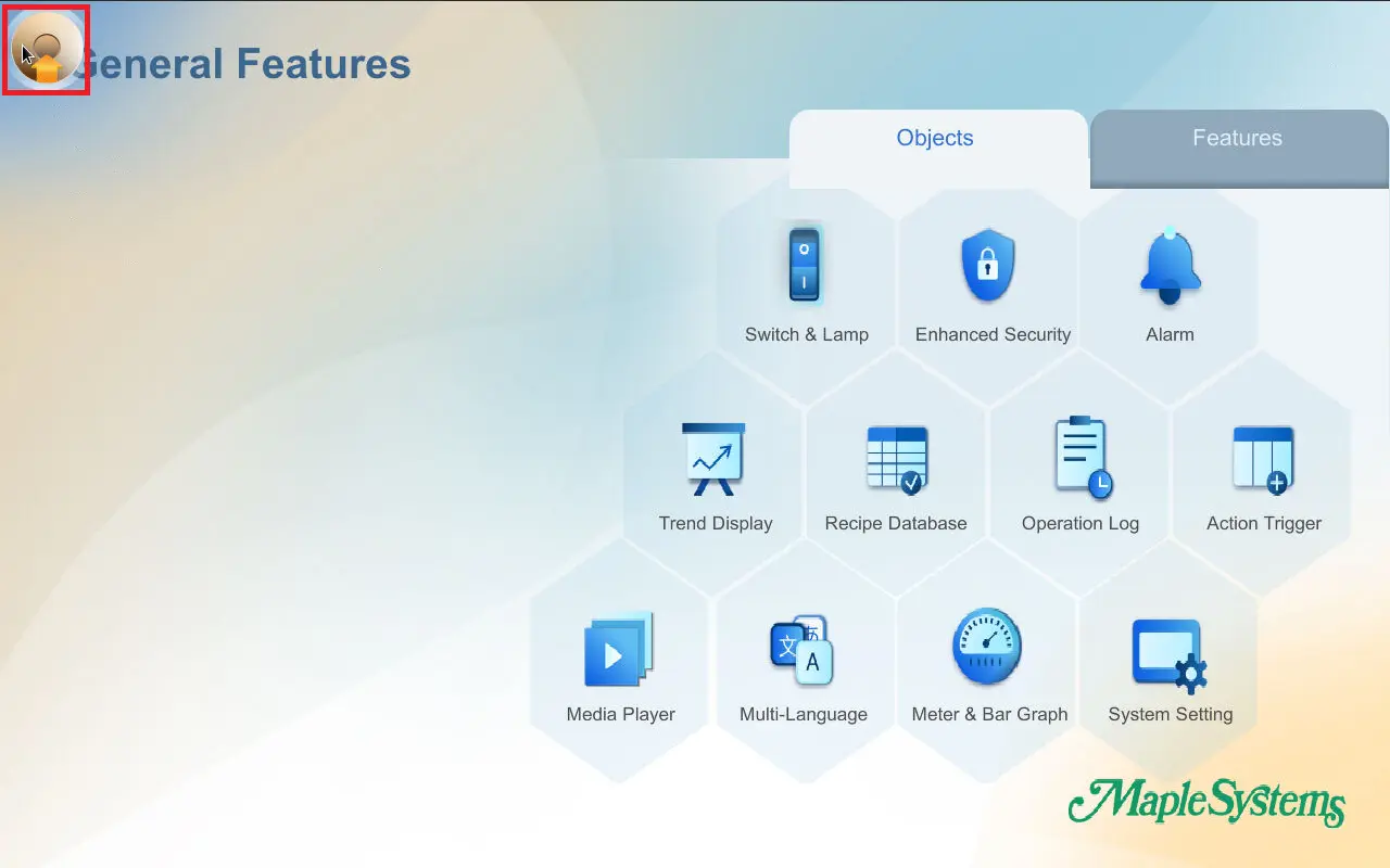 Open the System Settings on the HMI screen