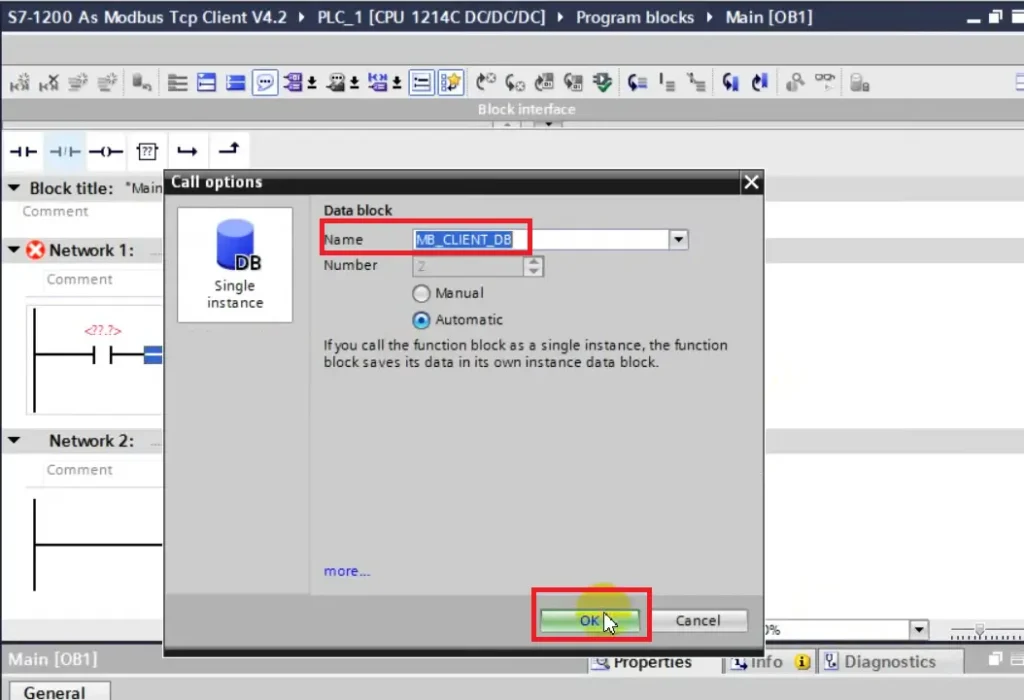 TIA Portal - Modbus call options on main block How to Configure Remote I/O with a Siemens PLC