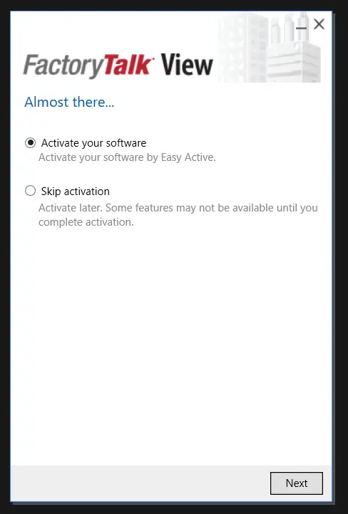 Activating FactoryTalk View