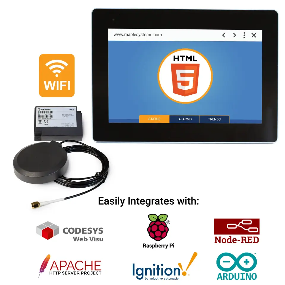 cMT3108XPW - Maple Systems 10" Web HMI with Wi-Fi Capability