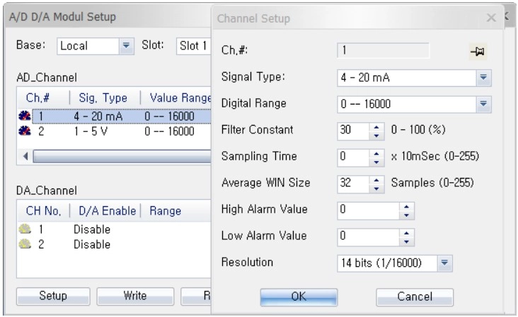 Input Setup for ADDA Expansion Module in MapleLogic