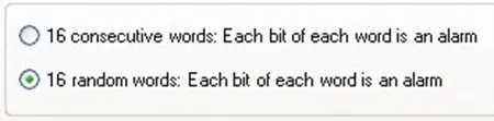 Alarms Properties HMC7000 Alarms (HMC2000/HMC3000/HMC7000 units) Alarm parameter 1: 16 random or consecutive registers option