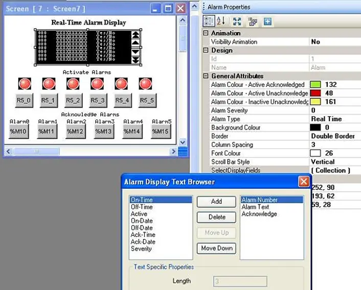Simple real-time alarm Example of a simple real-time alarm in MAPware-7000