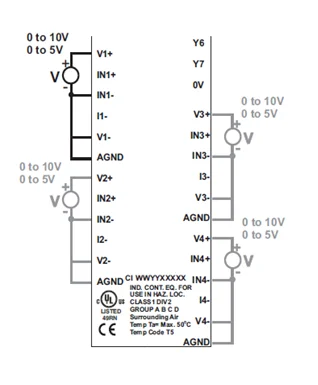 HMC3-M0808Y0401T-V2 Module Voltage Input Wiring Diagram