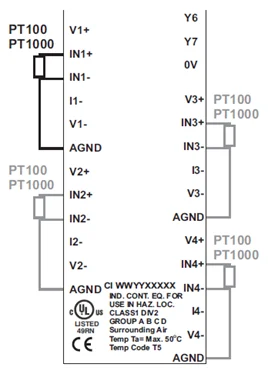 HMC3-M0808Y0401T-V2 Module RTD Input Wiring Diagram