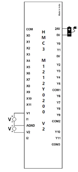 HMC3-M1212Y0200-V2 Analog Voltage Input Wiring Diagram