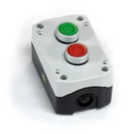 Maple Systems PB01002A - Double white pushbutton control box with buttons installed