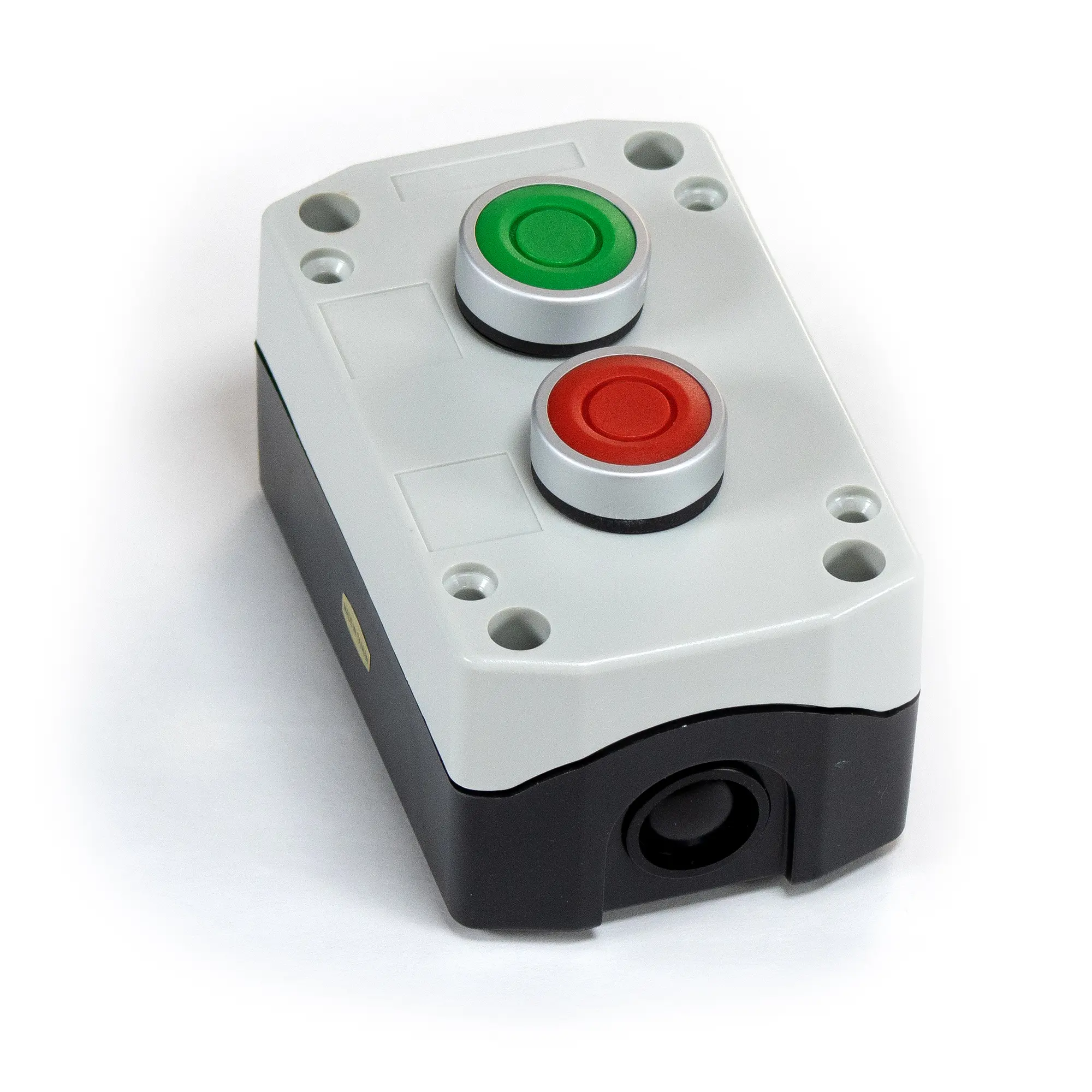 Maple Systems PB01002A - Double white pushbutton control box with buttons installed