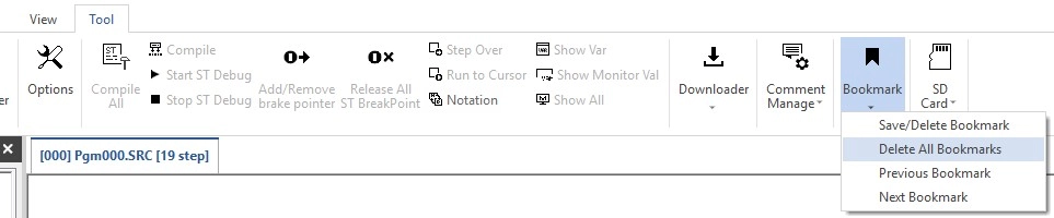 MapleLogic Bookmark Delete All Bookmarks Bookmark Delete All Bookmarks in MapleLogic