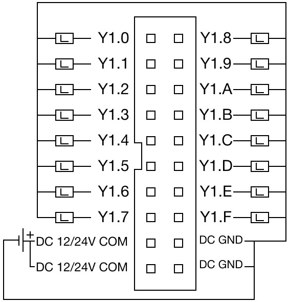 PLC CPU Modular Wiring Diagram PLC-ES1616P Output