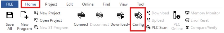Connection Setup Configuration button in MapleLogic